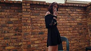 Shaking my ass while smoking a cigarette