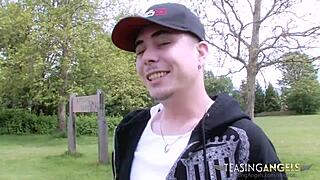 Busty Brunette Babe Sucks And Rides Tattooed Penis To Cum On Tits