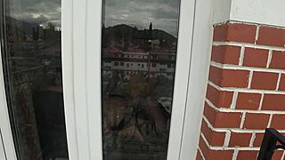 Pretty blonde rides huge cock in tight holes