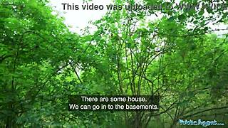 Public Agent Flashes Tits And Ass On Bridge Then Sex With Stranger Cumshot!