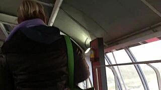 touching brown nylon jacket of chubby girl on street!