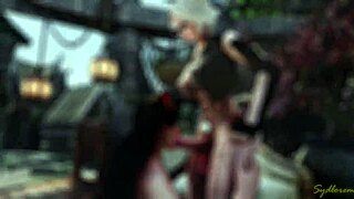 Futanari Chaconne Sucks Off Aya in Public Outdoors.