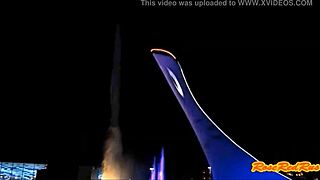 Flashing in Olympic Park Sochi 2014