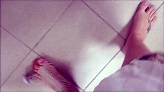 Sexy Redhead Tries Sandals in Shop, Wanna Suck Her Bare Feet?