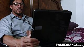 Pervert Stepfather Watches Zoe Parker Get Assfucked