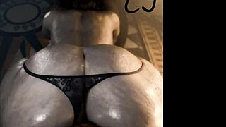 alcina dimitrescu from resident evil drilled by black stud