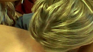 I watch these hot lesbians gettin fucked in a threesome, it's so slutty!