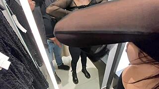 i asked the store clerk to give me a blowjob in the fitting room amateur