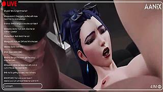 Naughty student Kaisa takes on three huge cocks outdoors