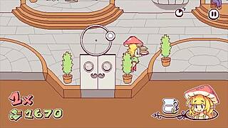 futanari serves cum as special sauce in restaurant.