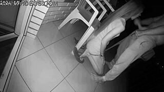 Fucked friend's wife hard in the ass outdoors. Finished with a real cheating mouthful.