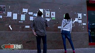 busty tattooed spanish milf lamia dark picked up on street for hardcore fucking and cum on face