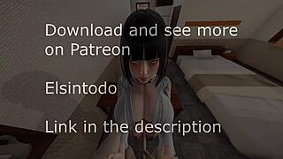 POV Hinata Hyuga Standing Sex Scene at Hotel