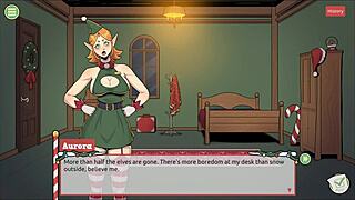 I-I got a secret surprise xmas hentai game ep 1 with naughty elf and sexy santa wife