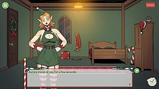 I-I got a secret surprise xmas hentai game ep 1 with naughty elf and sexy santa wife