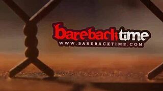 In this gay scene, guys are barebacking passionately at the bar