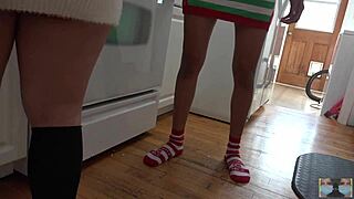 Cooking upskirt scenes with cosplay goddesses in the kitchen. A spicy Indian reality unfolds!