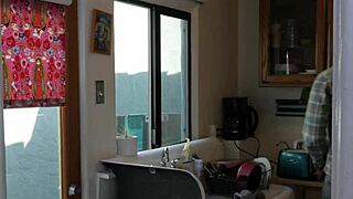 curvy ebony milf sucks cock before getting fucked doggystyle.