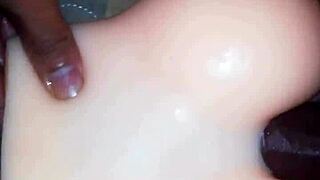 trying my silicone toy on my big ass