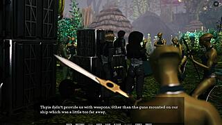 Alien babe fingers herself, craving my big cock in unending void 11!