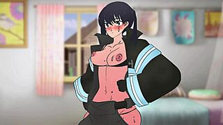 Sprayed Growth Perfume on Girl in Anime Hentai Cartoon Sex Scene