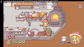 futanari serves cum as special sauce in restaurant.