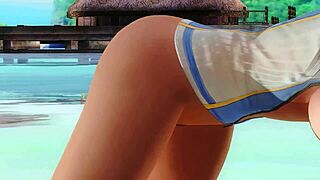 Hitomi from Doa5 shows off her big ass in gravure studio