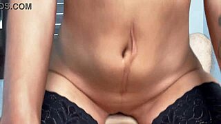 Anime hentai features shaved pussy in cowgirl position