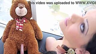 Angelina Castro rides teddy bear in softcore tease