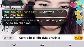 Jin Xinh Bunny live show with full face chat