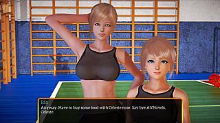 in my new family episode 498, the blonde plays a game with small tits and excitement.