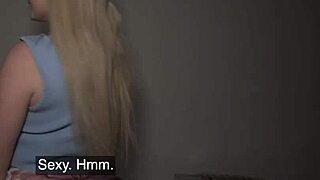 Hot Blonde Sucks Huge European Cock in Public