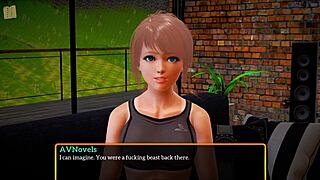 in my new family episode 498, the blonde plays a game with small tits and excitement.