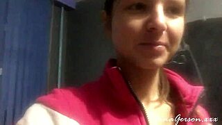 waiting for visa, met this skinny russian blonde outdoors