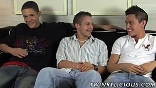 Twinks Trevin Nills And Michael Lee Masturbate With Ty Sloan