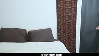 Hot Milf Teases Panty-Sniffing Stepson With Her Body