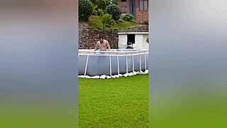 neighbor fucks me on farm and cums inside.