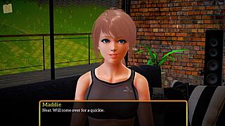 in my new family episode 498, the blonde plays a game with small tits and excitement.