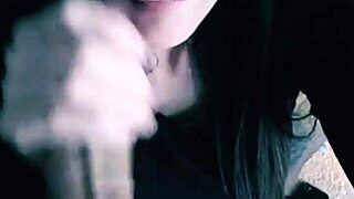 Guy makes beautiful brunette blowjob cum on face 😍