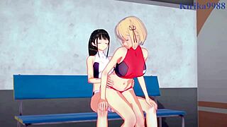 Chisato Nishikigi and Takina Inoue Intense Futanari Sex - Lycoris Recoil Hentai