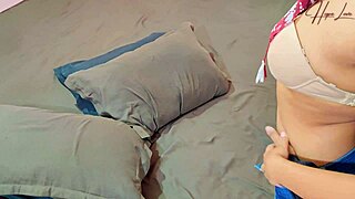 Smoking Hot Brazilian Stepsister Spreads Her Big Pussy for My Monster Cock in Bedroom Close-Up.