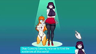 Squirt and cum in Oppaimon hentai game, a wild ride