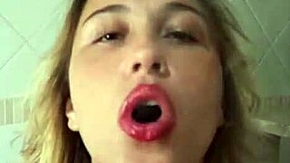 Stepfather Catches Stepdaughter Smoking and Masturbating in Bathroom to Insane Orgasm