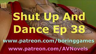 Milf with big tits and ass dances emotionally