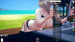 bright positive ai girl play erotic video blonde busty jk edition with sex real 3dcg erotic game hentai game