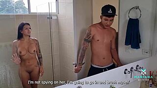 My voyeur stepbrother spies on me and leaves my ass with a lot of cum - mariana martix