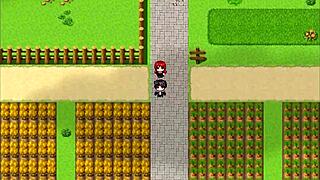 I play with furry and horsecock dildo in harem game