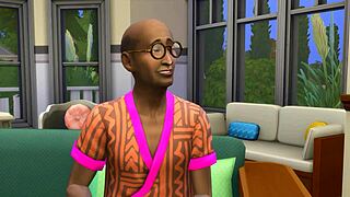 Indian stepdaughter helps stepdad with massage.