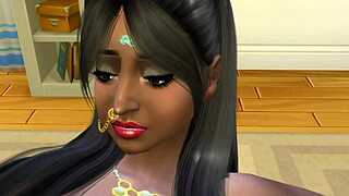 Indian stepdaughter helps stepdad with massage.