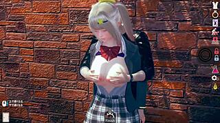 bright positive ai girl play erotic video blonde busty jk edition with sex real 3dcg erotic game hentai game